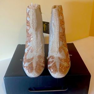 Gold Sequin Booties